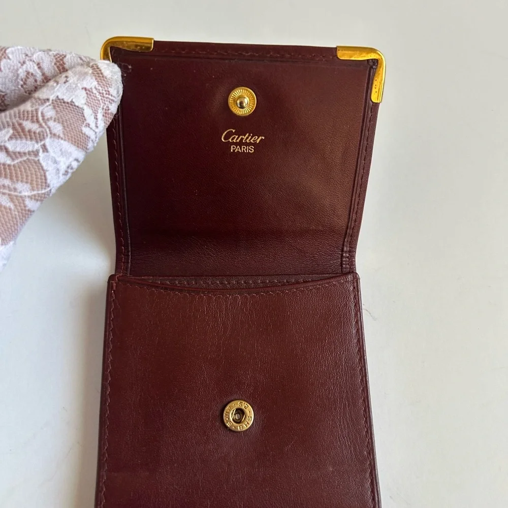 Cartier Vintage Brown Leather Wallet